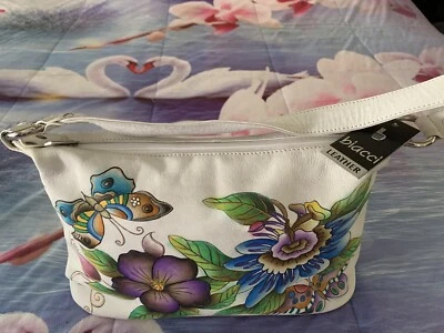 Bolso de cuero pintado a mano Biacci Foto 1 de 4