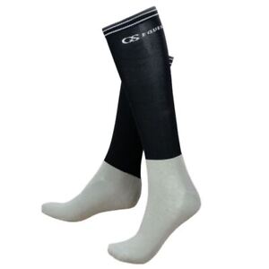 GS Equestrian Knee Length Competition Socks (Colour: Black/Grey, Size: EU 37-41)