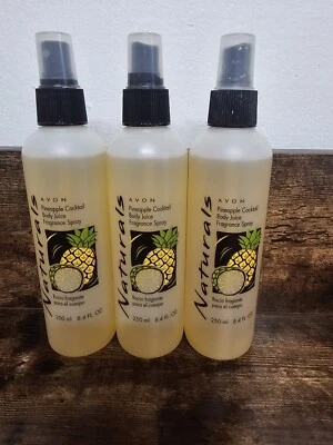 3 Avon Naturals Piña Cóctel Cuerpo Jugo Fragancia Spray 8.4 fl OZ 1998 Vin Foto 1 de 4