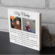Large personalised Nanny and Grandad Nanna Nan Mothers Day gift wooden plaque