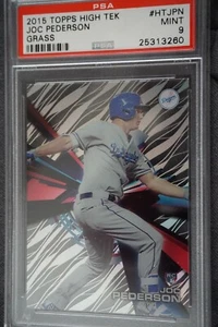 2015 TOPPS HIGH TEK JOC PEDERSON {GRASS} {9} MINT PSA - Picture 1 of 2