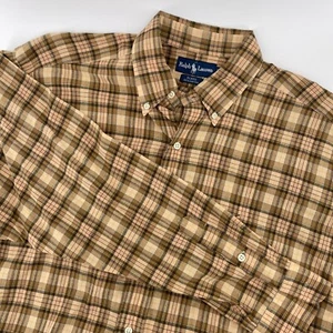 Ralph Lauren Blake Plaid Button Down Long Sleeve Shirt Cotton Mens L - Picture 1 of 5