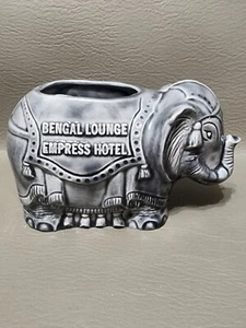 Bengal Lounge Empress Hotel Ceramic Elephant Planter Victoria B.C - Bild 1 von 5