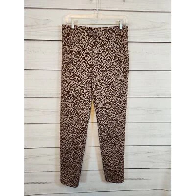Ann Taylor Mujer Marrón Estampado Leopardo Tiro Alto Elastizado Leggings Pantalones Talla M Foto 1 de 4