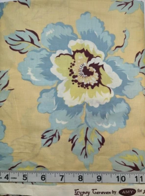 Tela de edredón de algodón azul amapola salvaje caravana gitana por Amy Butler Free Spirit Foto 1 de 3