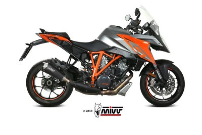 TUBO ESCAPE PARA KTM 1290 SUPERDUKE GT 2016 > MIVV DELTA RACE Black INOX NEGRO - Imagen 1 de 3
