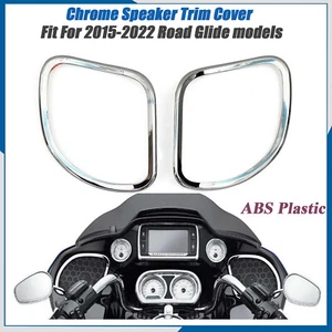 Chrome Front Speaker Trim Cover For Harley 15-up Road Glide FLTRXS FLTRX Models - Picture 1 of 4
