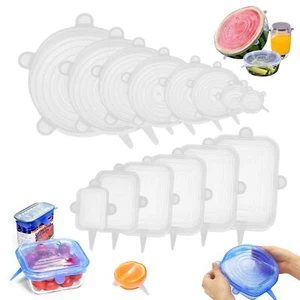 14 piece set circular square silicone dustproof and fresh-keeping cover kitch... - Picture 1 of 9