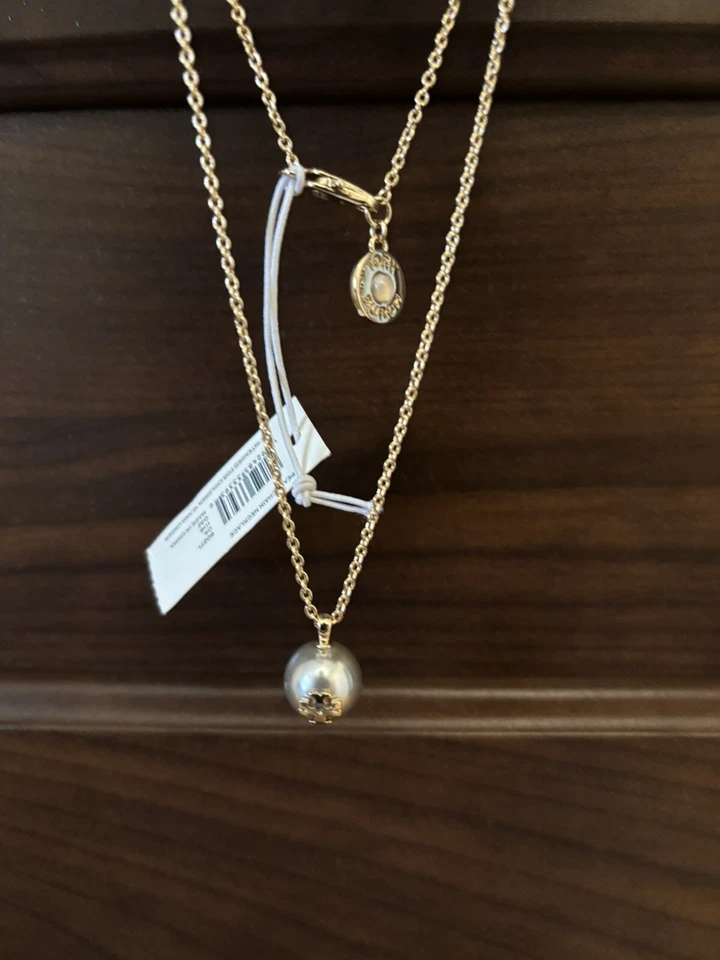 Tory Burch Pearl Chain Necklace 60271