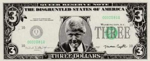 Fantasie Biljet billet - Bill Clinton / dollar 3 (A073) - Bild 1 von 1