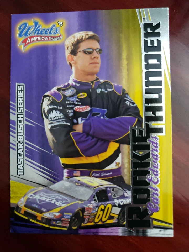 CARL EDWARDS 2005 WHEELS ROOKIE THUNDER CARD #87. - Image 1 of 2