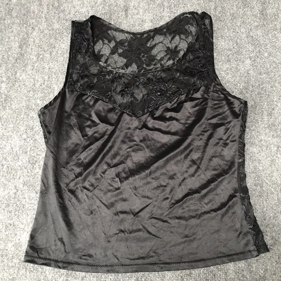 Top On Gossamer L Cami Lencería Encaje Malla Transparente Hada Grunge Negro Gótico Coqueta Foto 1 de 4