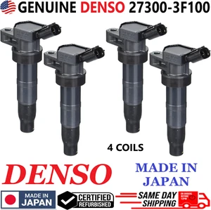 GENUINE DENSO x4 Ignition Coils For 2008-2017 Hyundai & Kia I4 V8, 27300-3F100 - Picture 1 of 6
