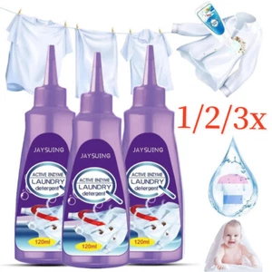 1~3PCS Active Enzyme Laundry Stain Remover Garment Stubborn Stain Cleaner 120ml - Picture 1 of 21