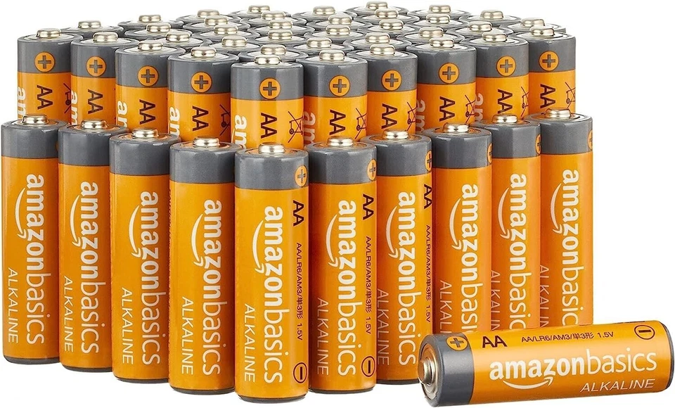 Amazon Basics 48-Pack AA Alkaline High-Performance Batteries, 1.5 Volt, 10-Year  - Image 1 of 1
