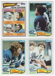 1982 Topps Football Seattle Seahawks Set 14 Karten - Bild 1 von 1