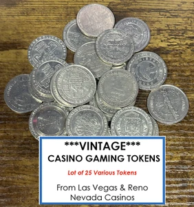 Lot of 25 Vintage Casino Gaming Tokens ***RARE MISC TOKEN LOT*** - Picture 1 of 3