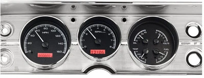 Medidores analógicos Dakota Digital 64 65 Chevelle El Camino negro rojo VHX-64C-CVL-K-R Foto 1 de 4