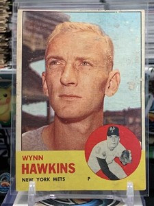 1963 Topps Baseball Wynn Hawkins #334    Nice Vintage DP