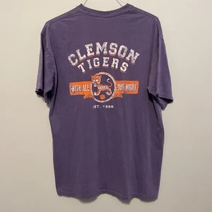 COMFORT COLORS SZ L SS CREW NECK TEE TSHIRT CLEMSON TIGERS NWT LARGE PURPLE NEW - Bild 1 von 5