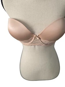 Auden Strapless Nude Push-Up Bra 38C* Lace overlay* Underwire*Sissy*NWOT - Picture 1 of 6