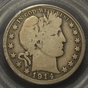 PCGS VG-8 1914-P Barber Half Dollar LITY and a bit of B,R Very Low Mintage - Picture 1 of 5
