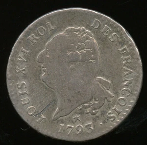 Constitution Louis XVI 30 Sols 1793 W Lille - Imagen 1 de 2