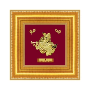 Marco Krishna hoja oro puro 24ct 12,7 x 12,7 cm - Imagen 1 de 7
