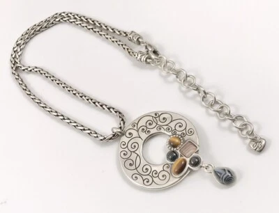 Collar colgante Brighton ojo del tigre piedra semipreciosa retirado. #568 Foto 1 de 4