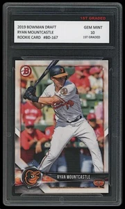 RYAN MOUNTCASTLE 2019 BOWMAN DRAFT (TOPPS) 1ST GRADED 10 ROOKIE CARD ORIOLES - Bild 1 von 1