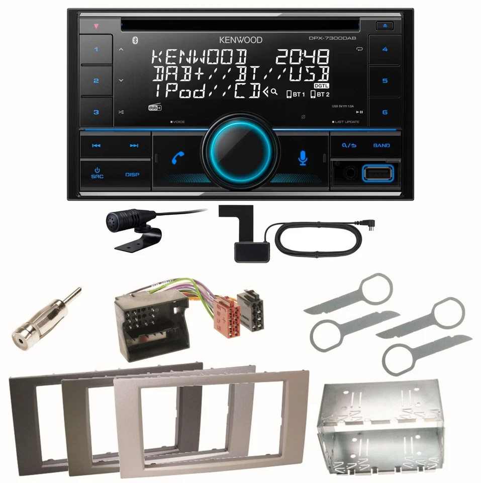 Kenwood DPX-7300DAB Bluetooth DAB Einbauset für Ford Focus C-Max Fiesta Transit - Bild 1 von 1