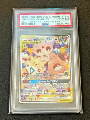 2019 Pokemon Sun & Moon Togepi & Cleffa & Igglybuff GX #143a PSA 10 GEM MINT - Image 1 of 2