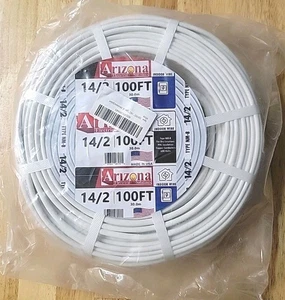 100 FEET 14/2 Type NM-B Copper. #14 AWG, 2 Conductors with Ground. Insulated - Picture 1 of 8