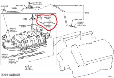 OEM Toyota Tundra 5.7L líneas de vacío mangueras para solenoide de admisión variable / actuato Foto 1 de 4