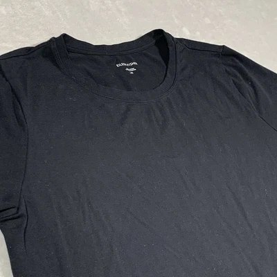 Eileen Fisher T-Shirt Dress Womens Large Black Short Sleeves Crew Neck Stretch - Image 1 of 4