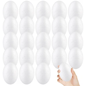 50 pezzi uova in schiuma bianca 6 cm per artigianato pasquale e decorazioni feste - Foto 1 di 12