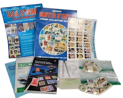 Hygrade United States Stamp Collection With Books Stamps Tools Vintage 1984/5+ - Image 1 of 4