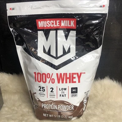 Leche muscular 100 % proteína de suero en polvo, chocolate, 5 lb, 66 porciones, exp. 01/26 Foto 1 de 4