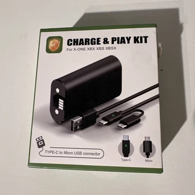 Kit de carga y juego Xbox One Conector USB-C a Micro USB Foto 1 de 4