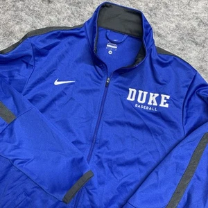 Nike Jacket Duke University Baseball Mens Medium M Blue Full Zip Dri Fit - Picture 1 of 12