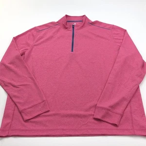 Johnnie-O XL Pink MINT Golf 1/4 Quarter Zip Mock Neck Pullover Long Sleeve - Picture 1 of 8
