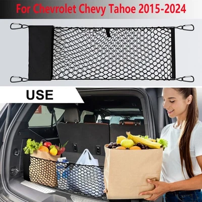 Red de carga de malla estilo sobre maletero trasero para GMC Yukon nueva 2015-2024/Tahoe 15-24 Foto 1 de 4