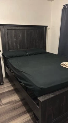 Queen Bed Frame With Matching Dresser - Image 1 of 2