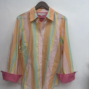 Camicia donna Tommy Hilfiger a righe con bottoni taglia 16 - Foto 1 di 13