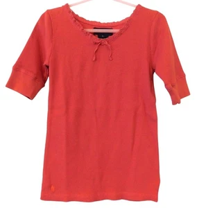 Neu mit Etikett Ralph Lauren Mädchen Gr. 6 lachsrosa gerippte Struktur Kurzarmhemd Baumwolle - Bild 1 von 5