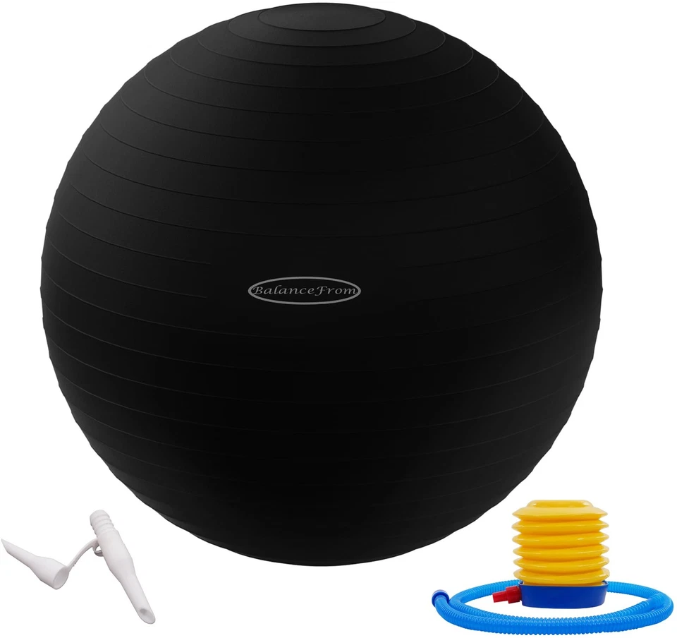 BalanceFrom Anti-burst and Slip Resistant Exercise Ball Yoga Black