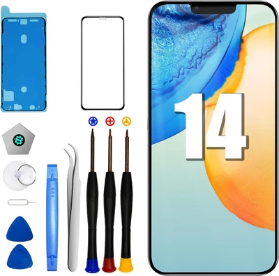 Display Set Für iPhone 14 LCD Bildschirm Vormontiert 3D Touch HD Screen Ersatz - Bild 1 von 4