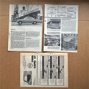 FORD CAPRI GT (1964) MOTOR ROAD TEST MEMORABILIA Original motor magazine road te - Picture 1 of 1