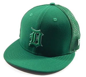 2021 Detroit Tigers St. Patrick's Day Mesh MLB New Era 59Fifty Fitted Hat 7 1/4 - Picture 1 of 3
