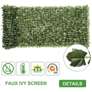 Pannello recinzione privacy foglia salice edera finta artificiale 94" x 39" schermo decorazione siepe - Foto 1 di 9